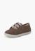 Baskets à lacets fleurs en serratex Taupe+Vieux rose 2 - vertbaudet enfant 
