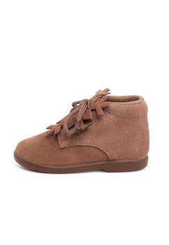 Chaussures-Bottines à lacets en daim avec ornement flocon de neige