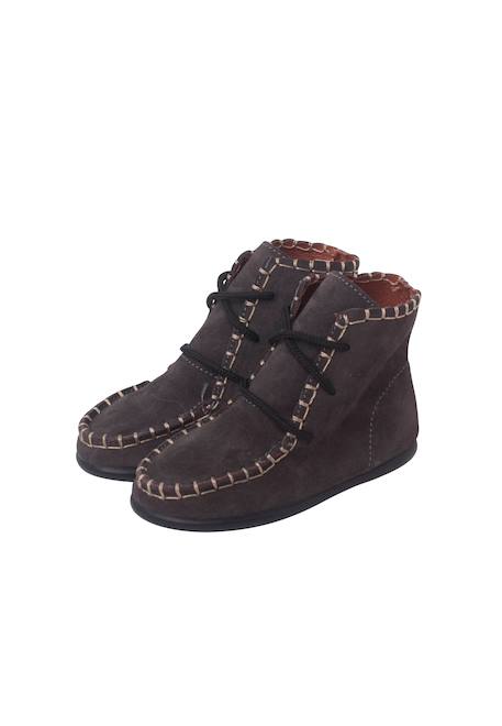 Bottes en suède style mohican pour enfants Camel+Gris foncé+Vert 10 - vertbaudet enfant 