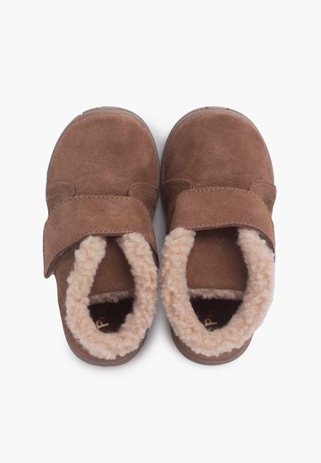 Botte avec col en laine d'agneau et sangle d'enfilage Gris+Rose+Taupe 17 - vertbaudet enfant 