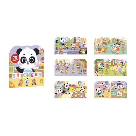 Stickers la journée  dès 18 mois MULTICOLORE 2 - vertbaudet enfant 