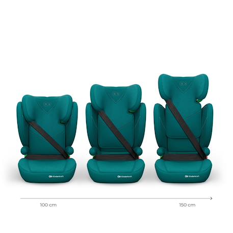 Siège Auto Kinderkraft JUNIOR FIX 2 PLUS 100-150 cm avec ISOFIX, H-GUARD, SPS, AIR FLOW et Appuie-Tête Réglable Black+Green+Grey+Pink 8 - vertbaudet enfant 