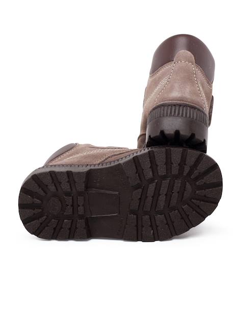 Bottes à semelle de piste avec coutures fermeture adhérentes Bleu marine+Gris+Taupe 9 - vertbaudet enfant 