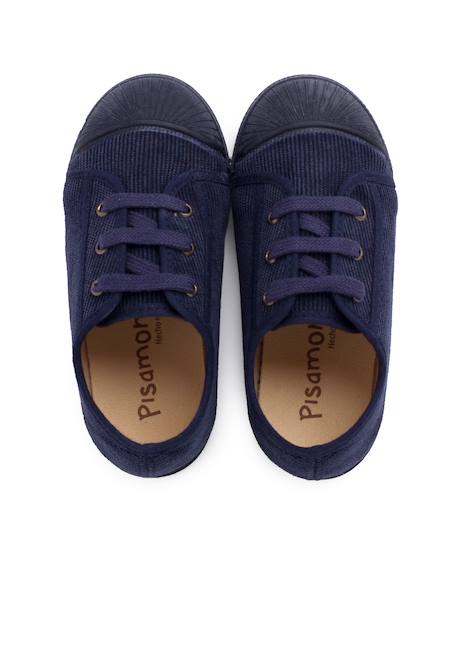 Baskets en velours côtelé avec bout en caoutchouc Bleu marine+Gris+Taupe 5 - vertbaudet enfant 