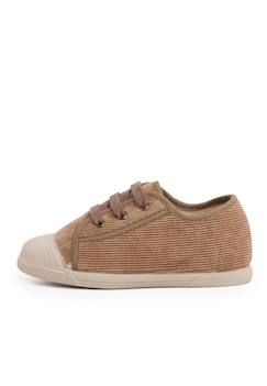 Chaussures-Baskets en velours côtelé avec bout en caoutchouc