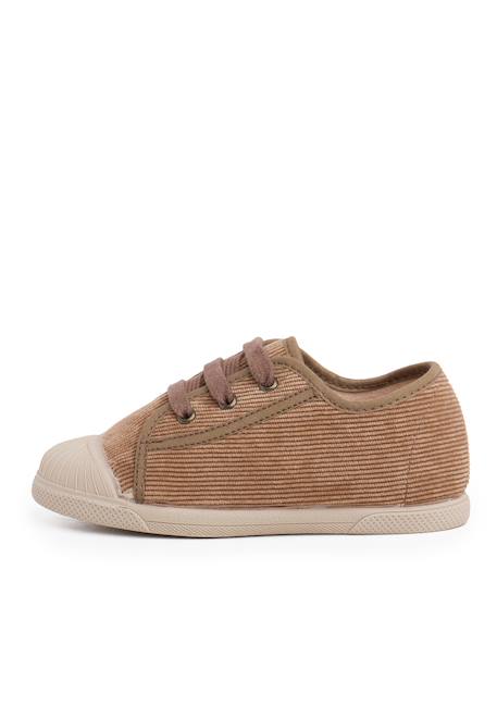 Baskets en velours côtelé avec bout en caoutchouc Bleu marine+Gris+Taupe 13 - vertbaudet enfant 