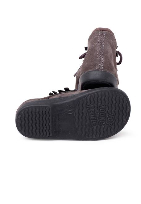Bottines à lacets en daim avec ornement flocon de neige Gris+Rose+Taupe 3 - vertbaudet enfant 