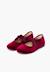 Chaussures babies velours avec nœud gros-grain filles Beige+Bleu de france+Bleu marine+Bordeaux+Gris+Noir+Rose pâle+Vert 22 - vertbaudet enfant 
