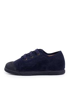 Chaussures-Baskets en velours côtelé avec bout en caoutchouc