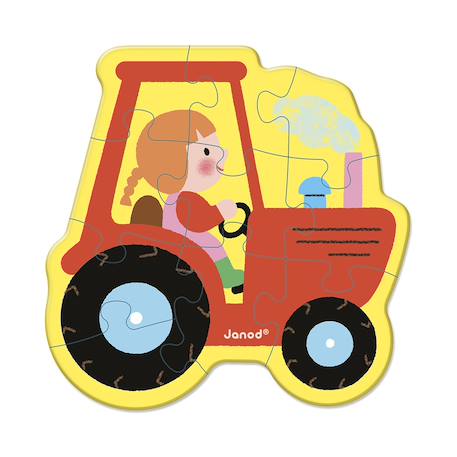 Puzzle évolutif la ferme - 2 à 10 pièces Multicolore 4 - vertbaudet enfant 
