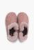Bottines chelsea pour filles avec col en fourrure Gris+Rose+Taupe 11 - vertbaudet enfant 