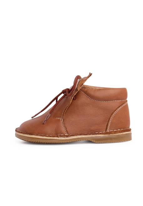 Bottines en cuir à lacets monkey face Bleu marine+Couleur cuir+Marron 7 - vertbaudet enfant 