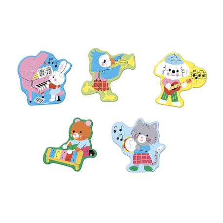 Puzzle évolutif les instruments de musique Multicolore 1 - vertbaudet enfant 