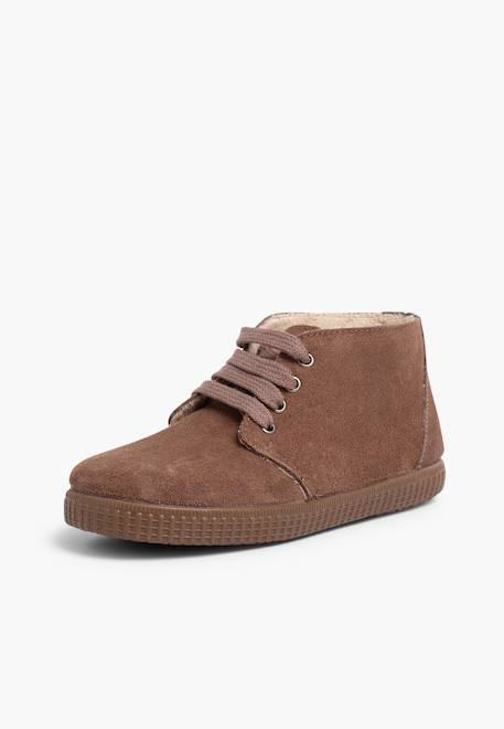 Bottes fourrées pour enfant à lacets Bleu+Bleu marine+Bordeaux+Camel+Taupe+Vert 26 - vertbaudet enfant 