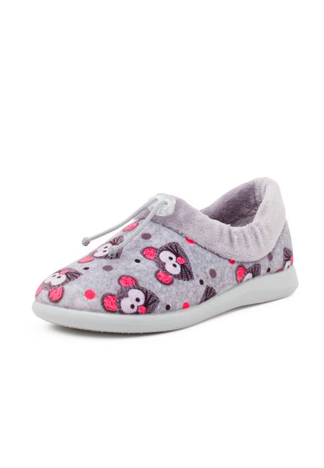 Chaussons babouches réglables souris Gris et rose 2 - vertbaudet enfant 