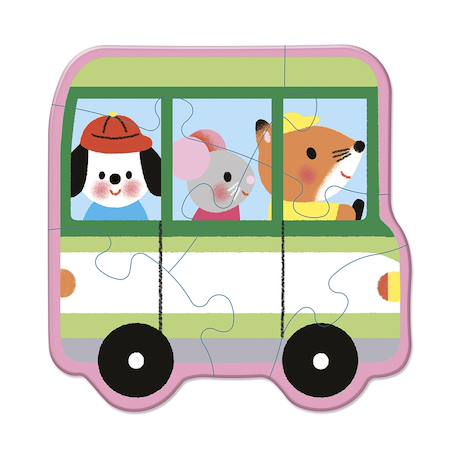 Puzzle évoluti les véhicules 5 modèles Multicolore 6 - vertbaudet enfant 