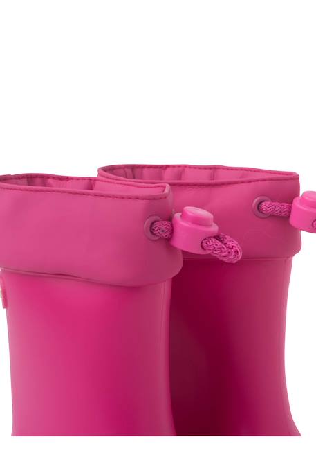 Bottes de pluie doublure intérieure en polaire fermeture ajustable Bleu marine+Fucsia 12 - vertbaudet enfant 