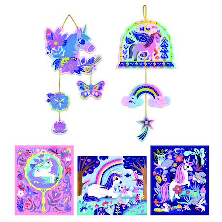 Scratch art irisés licornes MULTICOLORE 2 - vertbaudet enfant 