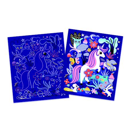 Scratch art irisés licornes MULTICOLORE 3 - vertbaudet enfant 
