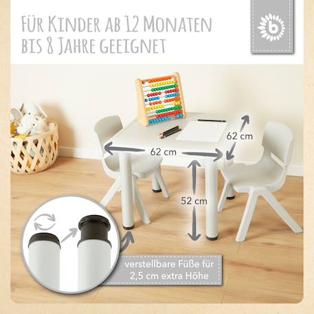 Table enfant avec 2 chaises Bleu clair et gris+Gris+Rose et gris+Vert 4 - vertbaudet enfant 