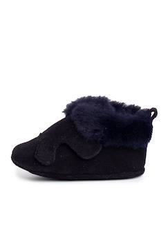 Chaussures-Bottines en cuir fourrure velours