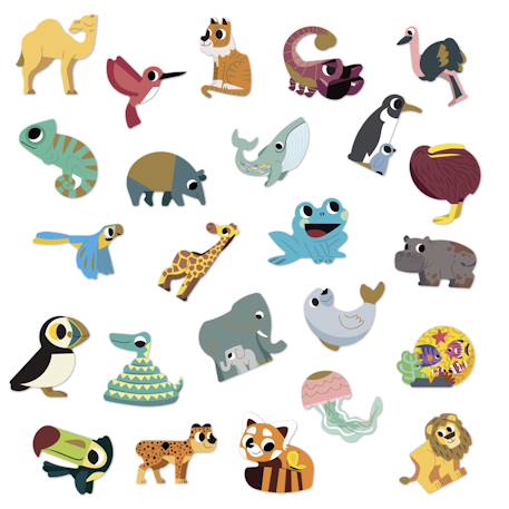 Gommettes animaux exotiques x100 MULTICOLORE 3 - vertbaudet enfant 