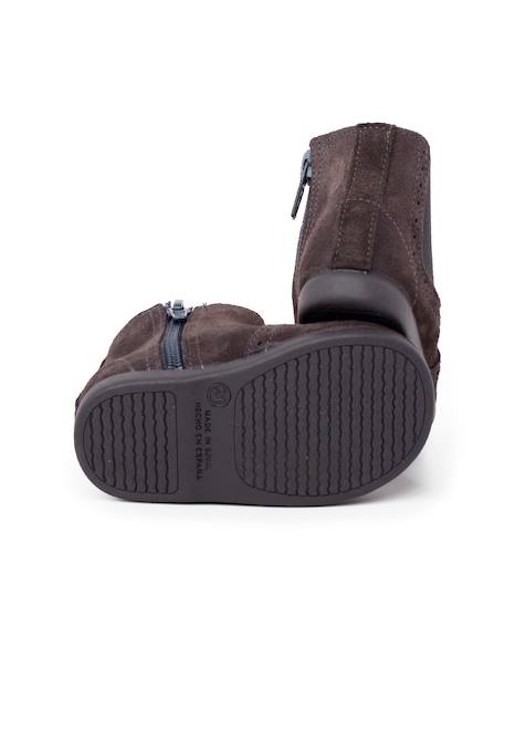 Bottines zippées et élastiques fille Caramel mou+Gris 9 - vertbaudet enfant 