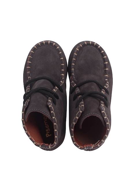 Bottes en suède style mohican pour enfants Camel+Gris foncé+Vert 11 - vertbaudet enfant 