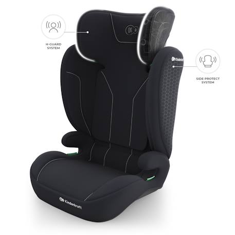 Siège Auto Kinderkraft I-SPARK 2 PLUS i-Size 100-150 cm 2 en 1 avec Booster, H-GUARD, SPS et Appuie-Tête 10 Positions Gris+Noir+Rose+Vert 11 - vertbaudet enfant 