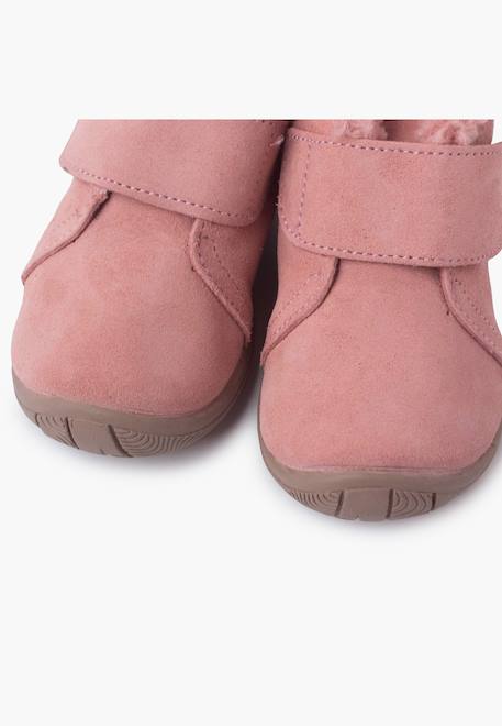 Botte avec col en laine d'agneau et sangle d'enfilage Gris+Rose+Taupe 12 - vertbaudet enfant 