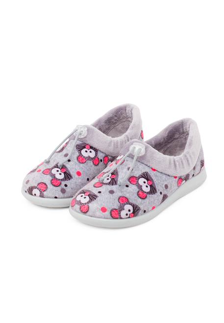 Chaussons babouches réglables souris Gris et rose 4 - vertbaudet enfant 