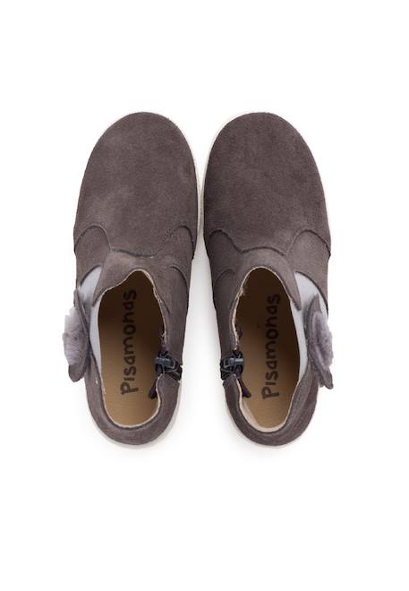 Botte élastique latérale avec coeur Gris+Rose 5 - vertbaudet enfant 