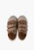 Baskets en velours côtelé avec bout en caoutchouc et double fermeture Taupe 5 - vertbaudet enfant 