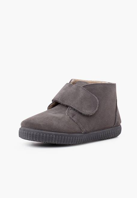 Bottines à brides larges adhérentes en fourrure Bleu+Bleu marine+Camel+Gris+Rose+Taupe 20 - vertbaudet enfant 