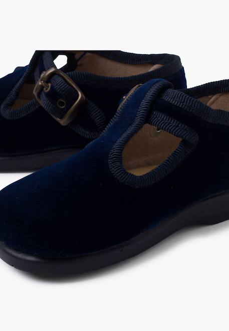 Salomés velours boucle Bleu marine+Gris+Noir 6 - vertbaudet enfant 