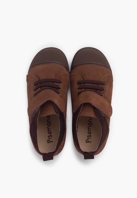 Baskets avec fermeture adhérente et laçage élastique Camel+Gris 5 - vertbaudet enfant 