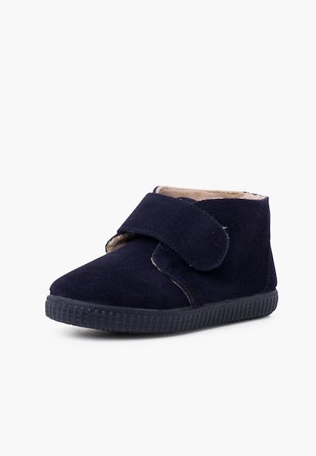 Bottines à brides larges adhérentes en fourrure Bleu+Bleu marine+Camel+Gris+Rose+Taupe 8 - vertbaudet enfant 