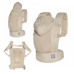 Puériculture-Porte bébé, écharpe de portage-Porte-Bébé Ergonomique Kinderkraft CARRYBEE avec 2 Positions de Portage, Capuche Intégrée et Maille Respirante