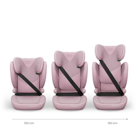 Siège Auto Kinderkraft JUNIOR FIX 2 PLUS 100-150 cm avec ISOFIX, H-GUARD, SPS, AIR FLOW et Appuie-Tête Réglable Black+Green+Grey+Pink 20 - vertbaudet enfant 