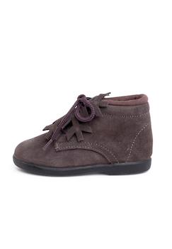 Chaussures-Bottines à lacets en daim avec ornement flocon de neige