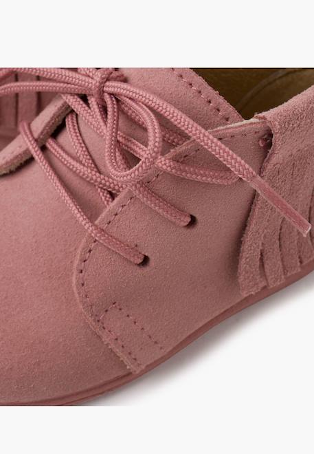 Bottes frangées à lacets premiers pas Bleu marine+Gris+Marron+Rose+Taupe 24 - vertbaudet enfant 