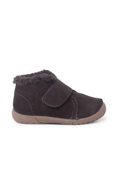 Chaussures-Botte avec col en laine d'agneau et sangle d'enfilage