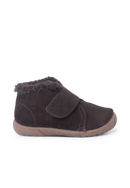 Botte avec col en laine d'agneau et sangle d'enfilage Gris+Rose+Taupe 1 - vertbaudet enfant 