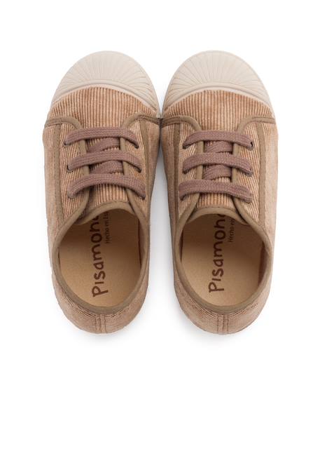 Baskets en velours côtelé avec bout en caoutchouc Bleu marine+Gris+Taupe 17 - vertbaudet enfant 
