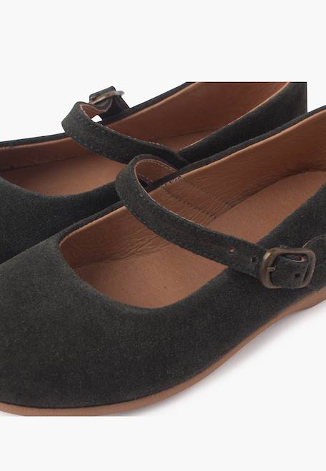 Chaussures babies en suéde et à boucle fine Vert 6 - vertbaudet enfant 