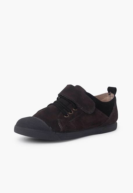 Baskets avec fermeture adhérente et laçage élastique Camel+Gris 8 - vertbaudet enfant 