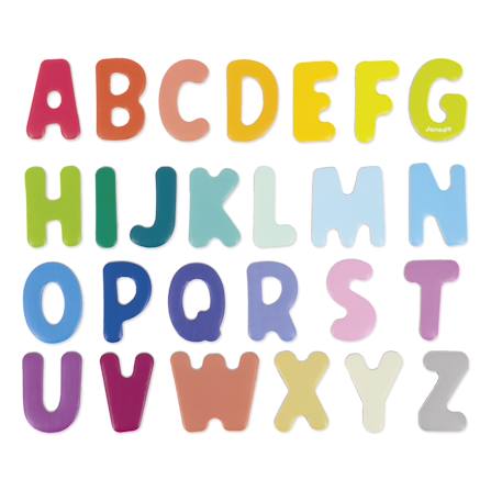 Magnets en bois lettres de l'alphabet MULTICOLORE 2 - vertbaudet enfant 