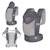 Porte-bébé CARRYBEE ergonomique 3 mois à 20 kg, léger, portage physiologique, capuche sieste, sortie gris Gris 1 - vertbaudet enfant 