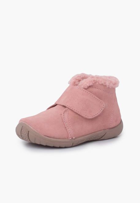 Botte avec col en laine d'agneau et sangle d'enfilage Gris+Rose+Taupe 8 - vertbaudet enfant 