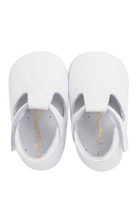 Salomés en cuir avec fermeture scratch Beige+Blanc+Bleu marine+Couleur cuir+Gris 11 - vertbaudet enfant 